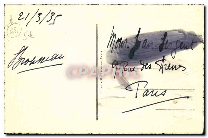 Boulogne-sur-Mer — El puerto — Edición Gallimard de París, n° 145 — Reverso