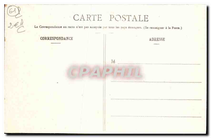 CPA Alencon Orne Le Chateau des Ducs et le Palais de Justice  — Rückseite