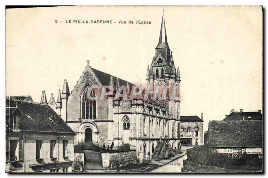 CPA Le pin la Garenne Vue de l'Eglise 