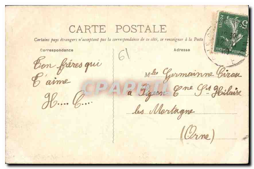 CPA Le pin la Garenne Vue de l'Eglise  — Verso