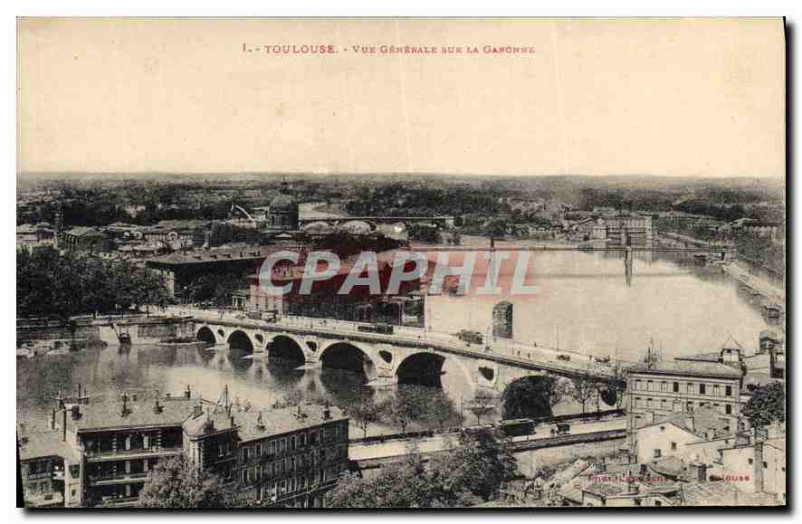 Toulouse — Vue générale sur la Garonne — Éditeur : Ph. Laroche