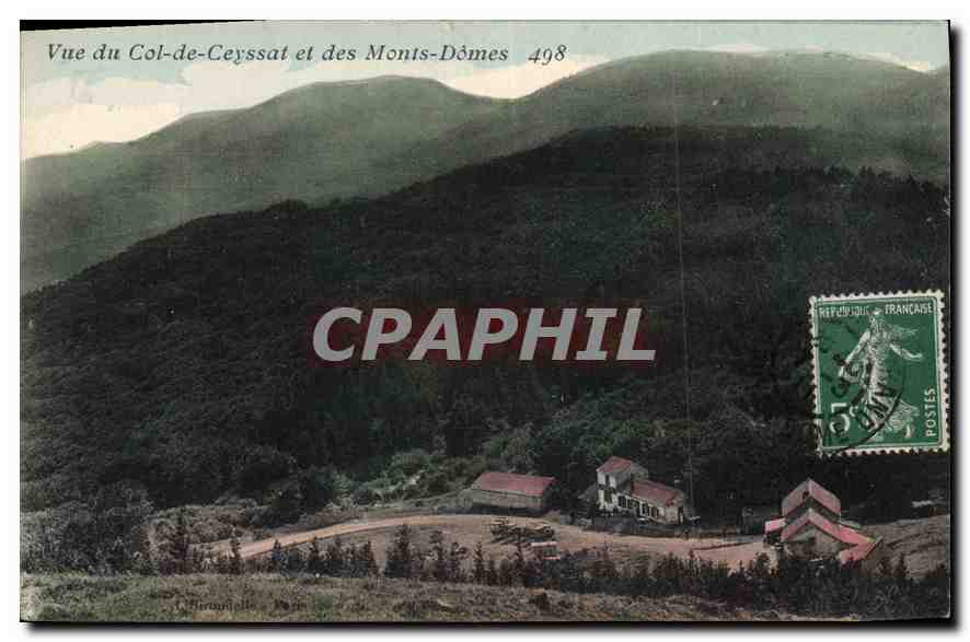 CPA Vue du Col de Ceyssat et des Monts Domes 