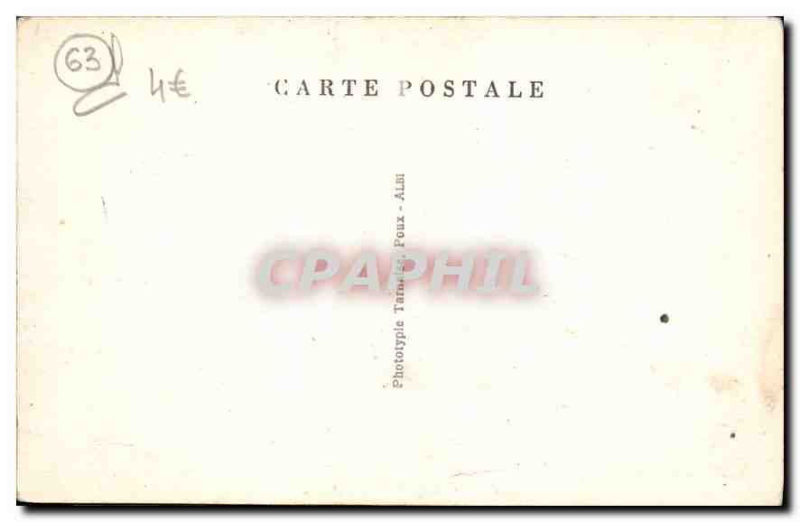 CPA Le puy de Dome illustre Saillant La Vierge  — Verso