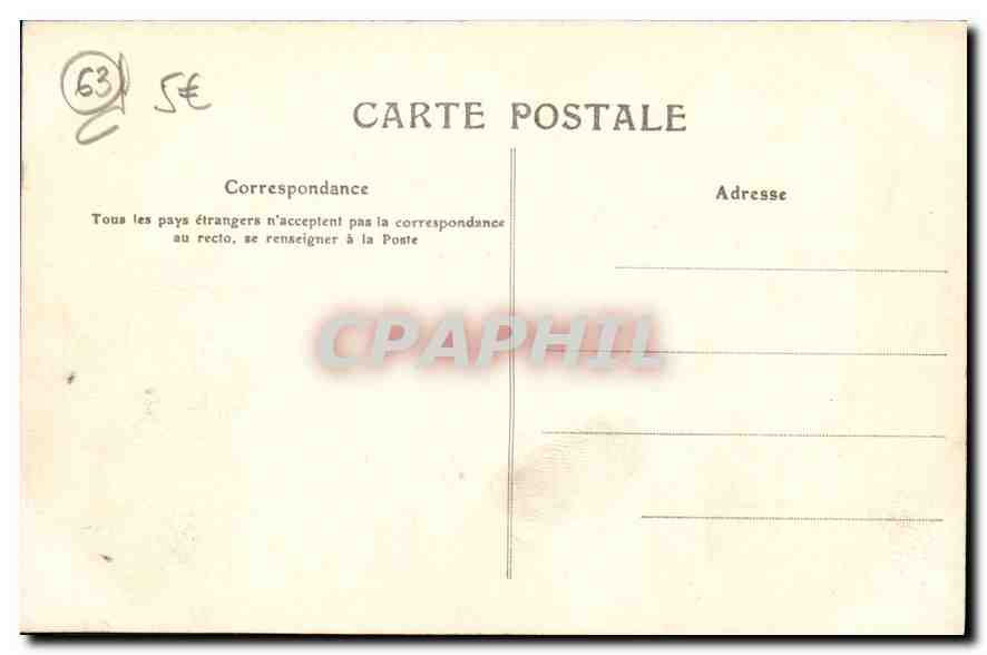 CPA Le puy de Dome Vue generale du Col de Ceyssat et la Chaine des Puys Sud  — Verso