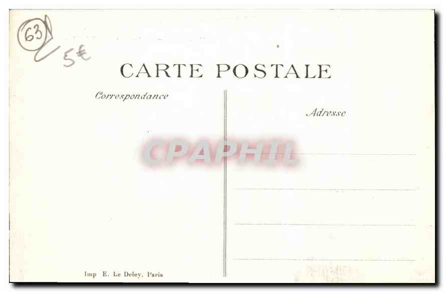 CPA Auvergne Chateau de Tournoel vu a l'Est  — Rückseite