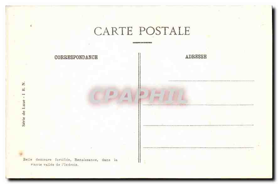 CPA Le Chateau de Montresor  — Verso