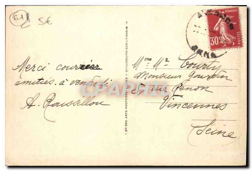 CPA Alencon Vue sur la Sarthe  — Rückseite