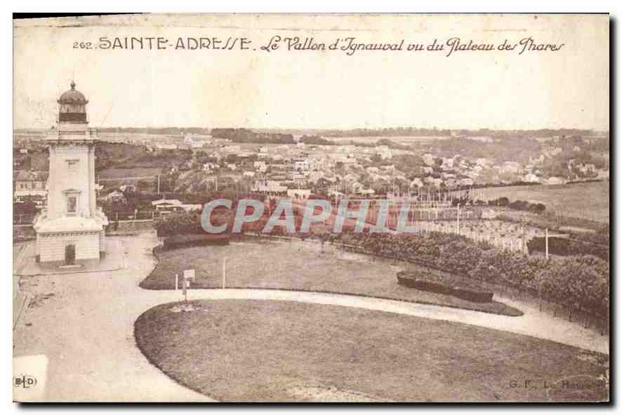 CPA Sainte Adresse Le Vallon d'Ignauval vu du Plateu de Phare 