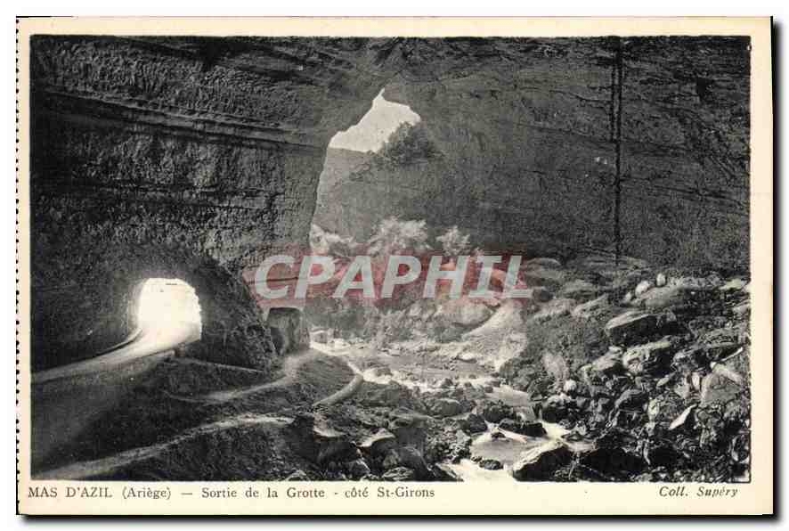 CPA Mas D'Azil Ariege Sortie de la Grote cote St Girons 