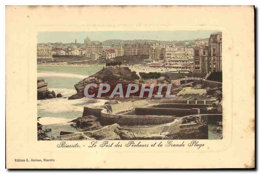 Biarritz - Le Port des Pêcheurs et la Grande Plage — Edition L. Jérôme, Biarritz