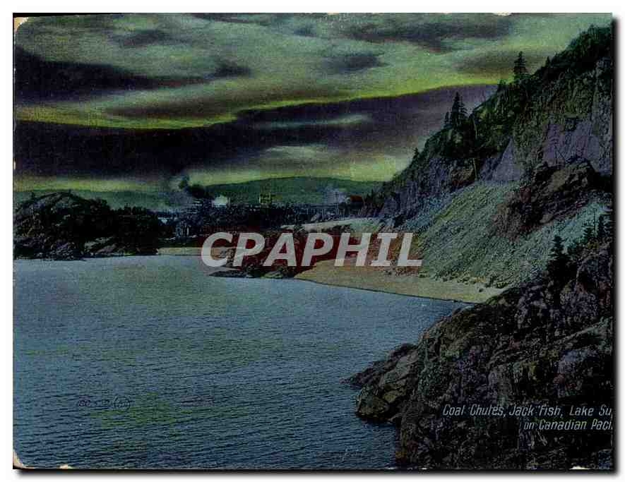CPA Coal chutes Jack Fish Lake superior on Canadian Pacific Railway 