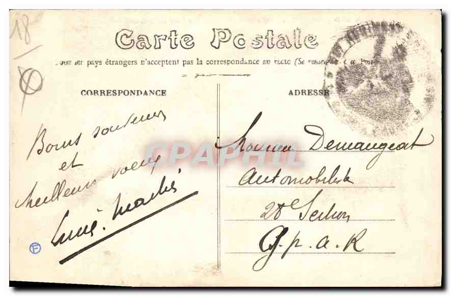 CPA Avord Cher Centre Militaire d'Aviation Vue Panoramique cote Sud — Rückseite