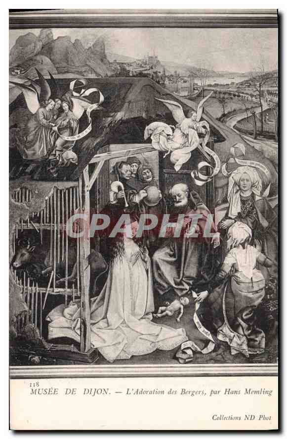 CPA Musee de Dijon L'Adoration des Bergers par Hans Memling 