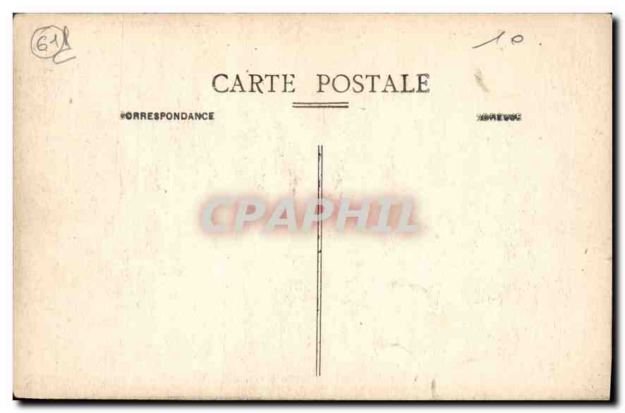 CPA Chateau de Carrouges Orne La Grille des Jardins  — Rückseite