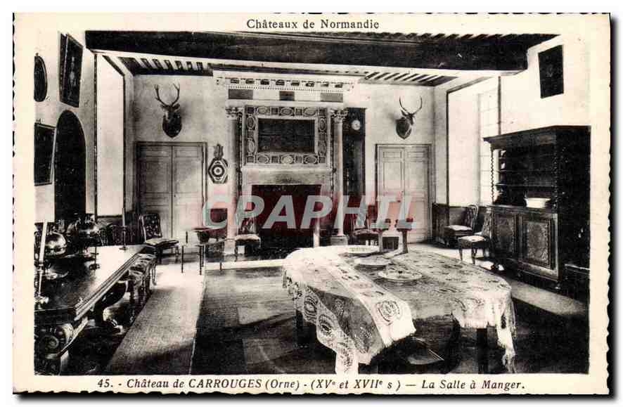 CPA Chateau de Carrouges Orne La Salle a Manger 