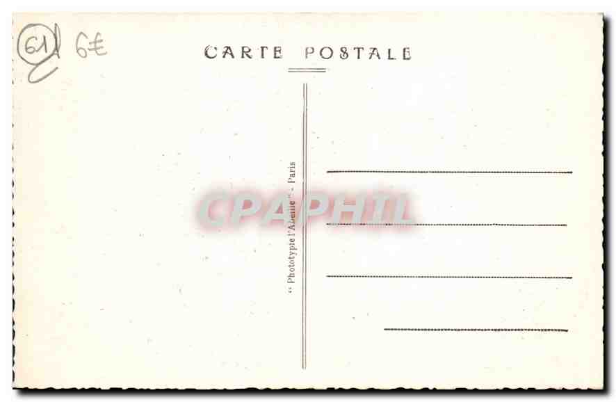 CPA Chateau de Carrouges Orne La Salle a Manger  — Rückseite