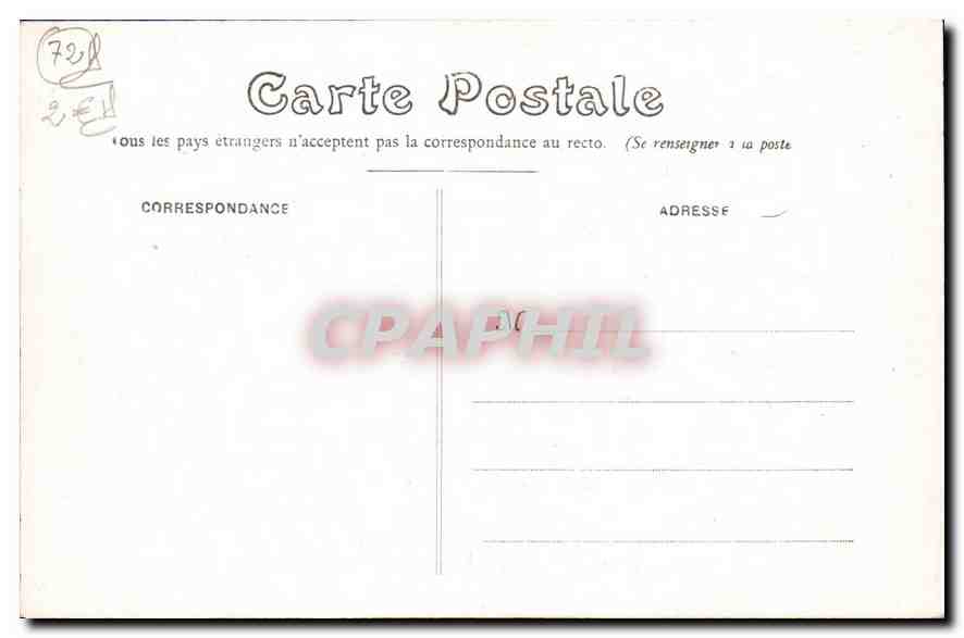 CPA Bonnetable Sarthe Perspective des 4 tours du Chateau de Bonnetable  — Rückseite