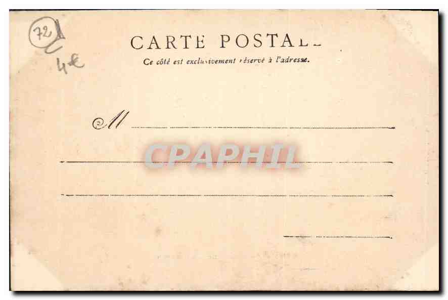 CPA Sarthe Malicorne Le Chateau  — Rückseite