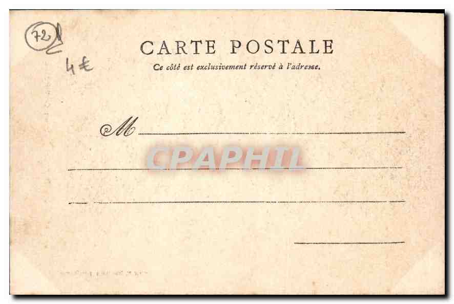 CPA Sarthe Porte du Chateau de Verdelle  — Rückseite