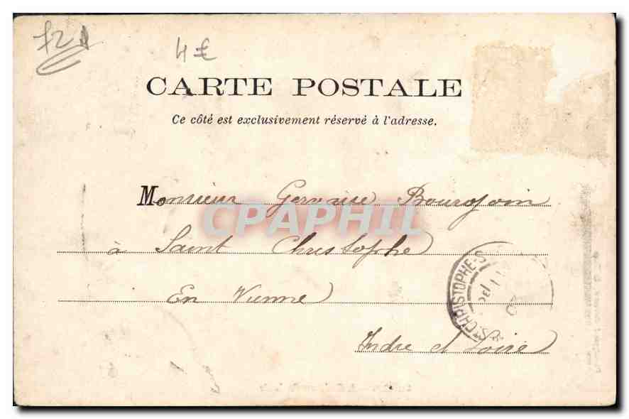 CPA Sarthe Chateau du Lude  — Rückseite