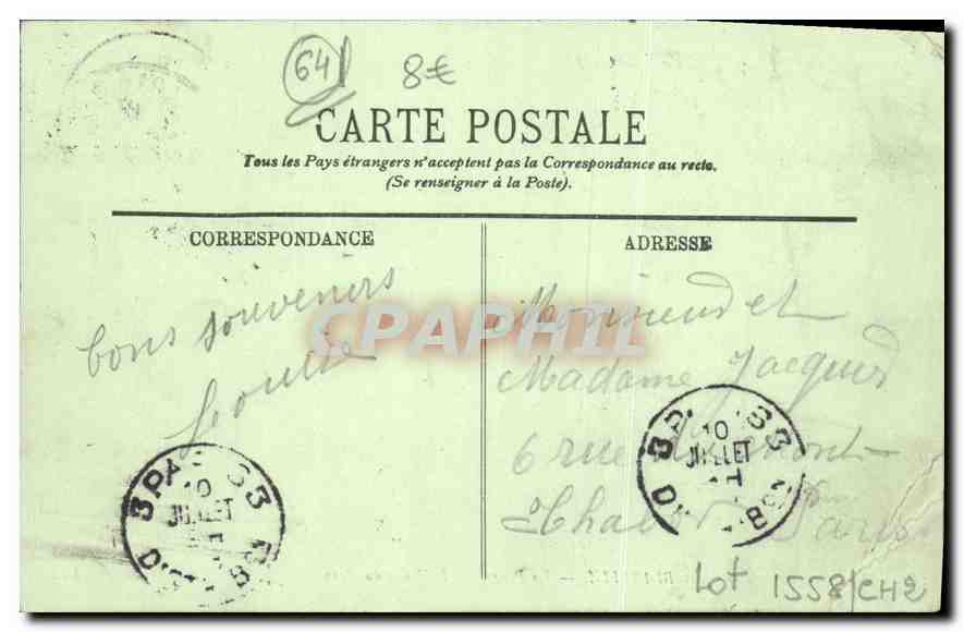 CPA Biarritz La Plage LHeure du Bain  — Rückseite