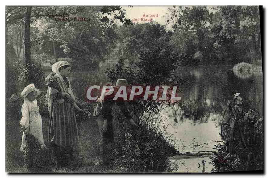 CPA Scenes champetres Au bord de l'etang