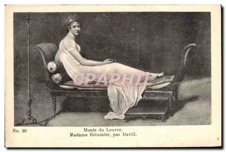 Madame Récamier au musée du Louvre — peinture de David — série No. 30