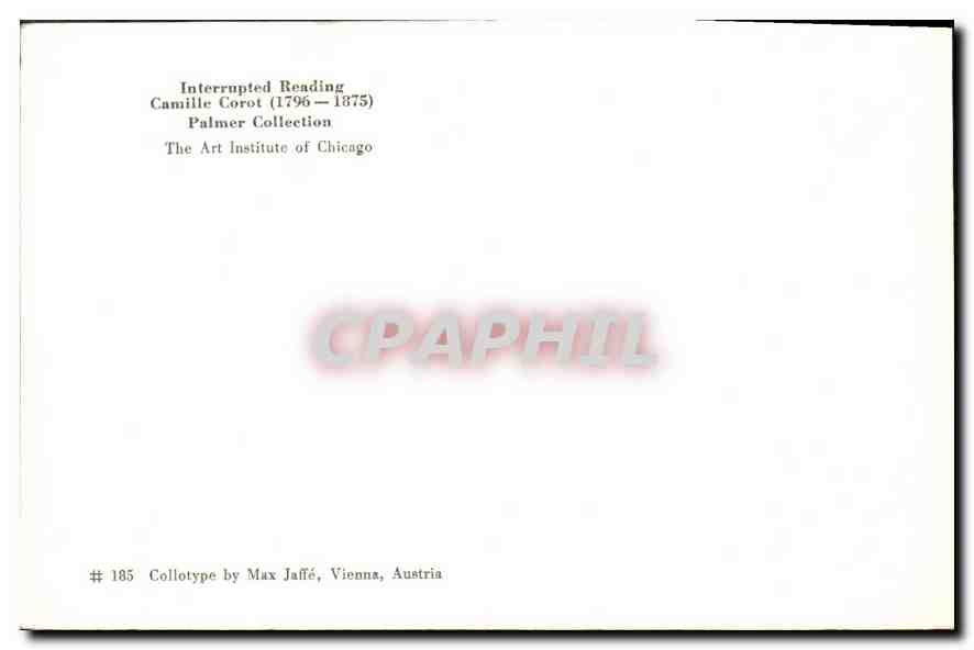 Femme assise — lecture interrompue — Collotype Max Jaffé, n° 185 — Reverso