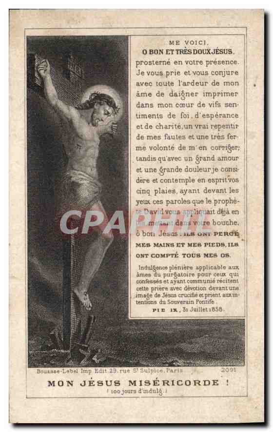 Jésus Miséricorde — prière de dévotion — Bouasse-Lobel Imp. Paris