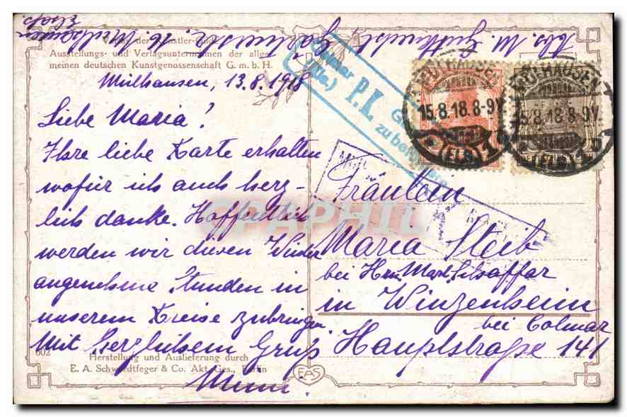 CPA Liebesgeschichten Otto Kirberg  — Rückseite
