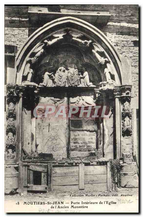 CPA Moutiers St Jean Porte Interieure de l'Eglise de l'Ancien Monastere Bon cachet