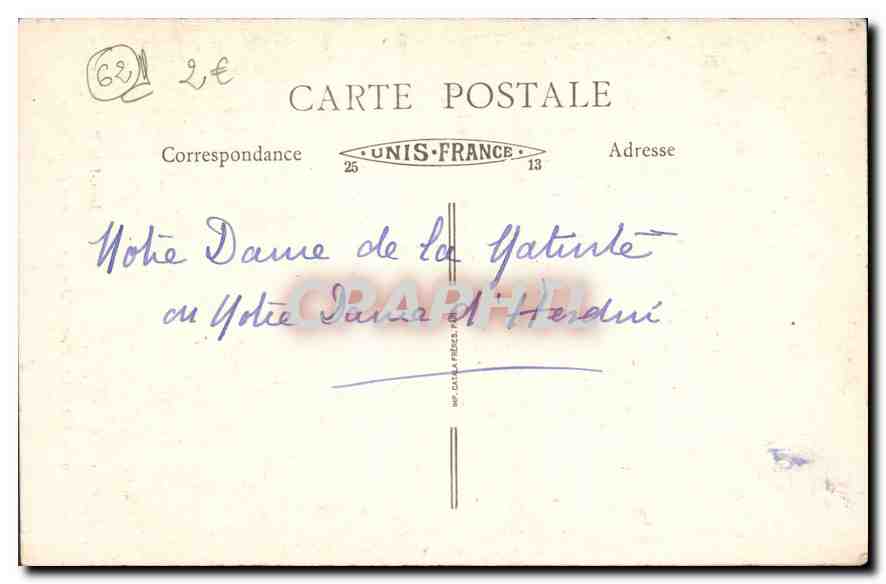 CPA Hesdin P de C Le Choeur de l'Eglise  — Back