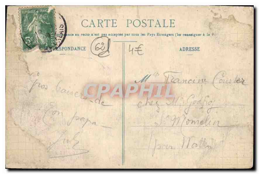 CPA Pas de Calais Fruges Chateau de Radinghem XIII siecle  — Rückseite