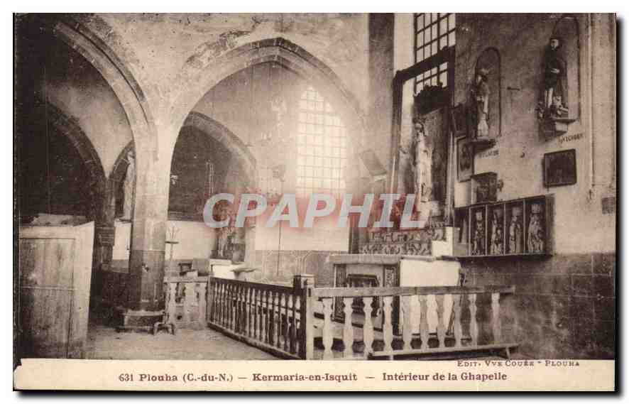CPA Piouha C du N Kermaria en Isquit Interieur de la Ghapelle 