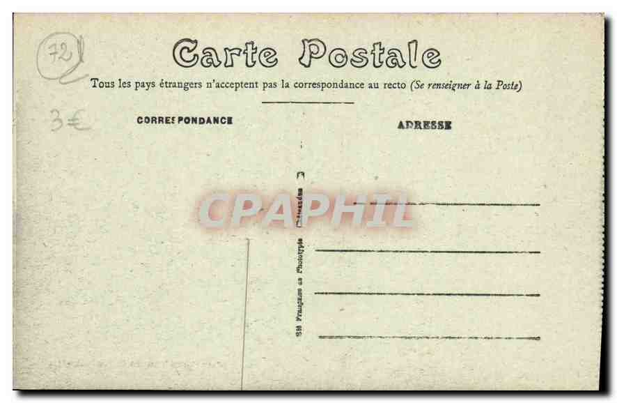 CPA Environs de la Ferte Bernard Sarthe Chateau de Courtangis  — Rückseite
