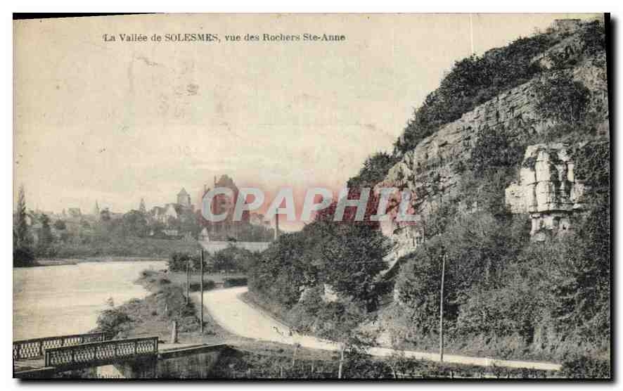 CPA La Vallee de Solesmes vue des Rochers Ste Anne 