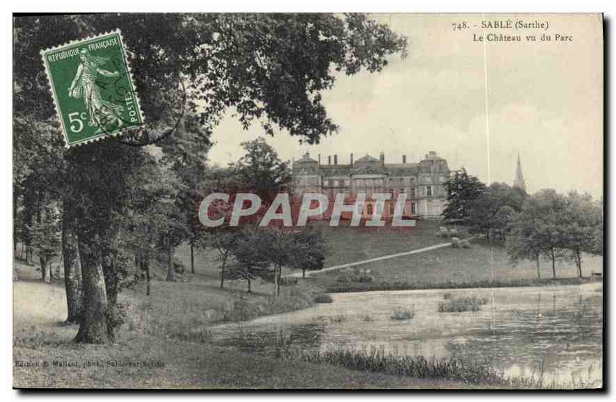 CPA Sable Sarthe Le Chateau vu du Parc 