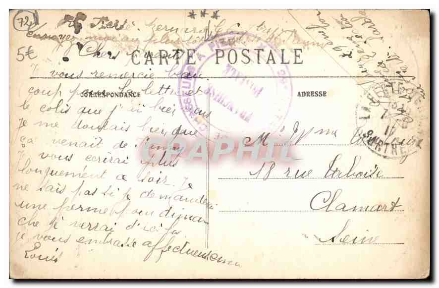 CPA La Ferte Bernard Sarthe Chateau du Haut Baisson  — Rückseite