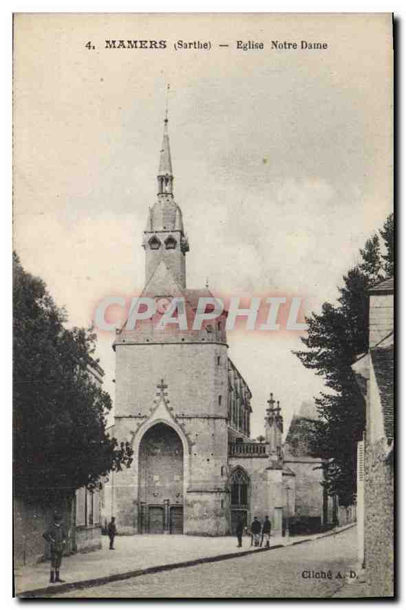CPA Mamers Sarthe Eglise Notre Dame 