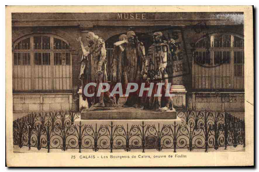 CPA Calais Les Bourgeois de Calais oeuvre de Bodin 