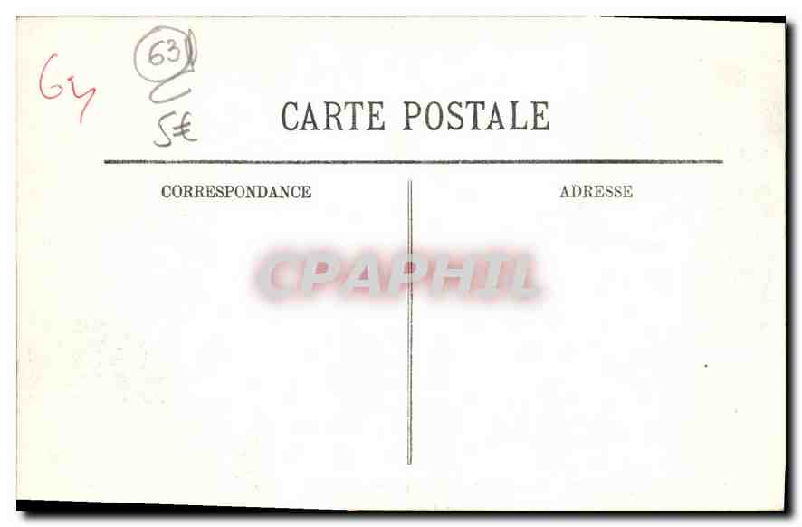 CPA Clermont Ferrand Vue d'ensemble et le Puy de Dome  — Rückseite