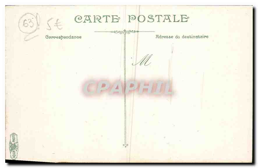 CPA Clermont Ferrand Boulevard Desaix — Verso