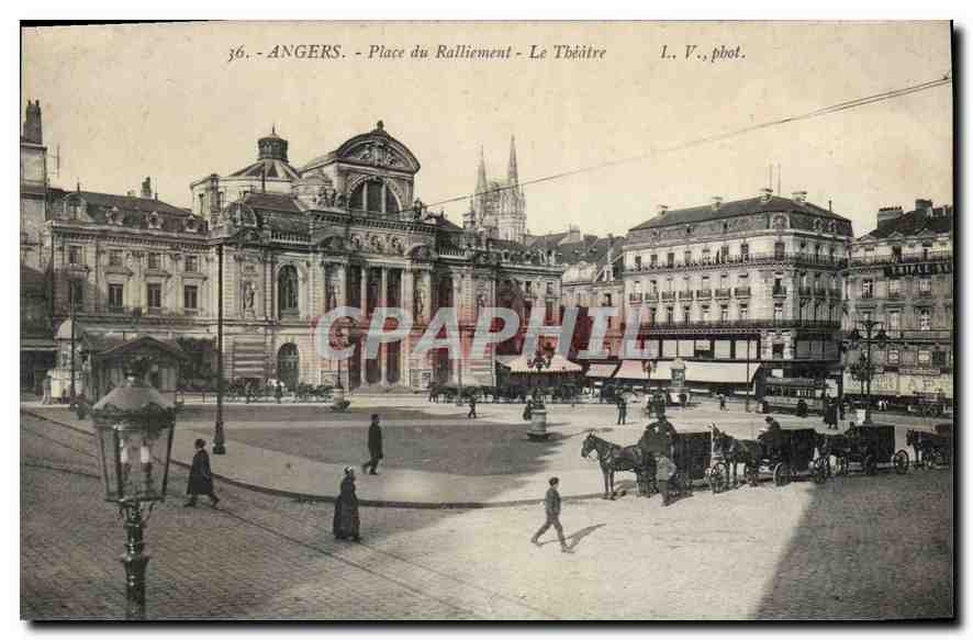 CPA Angers Place du Ralliement Le Theatre 