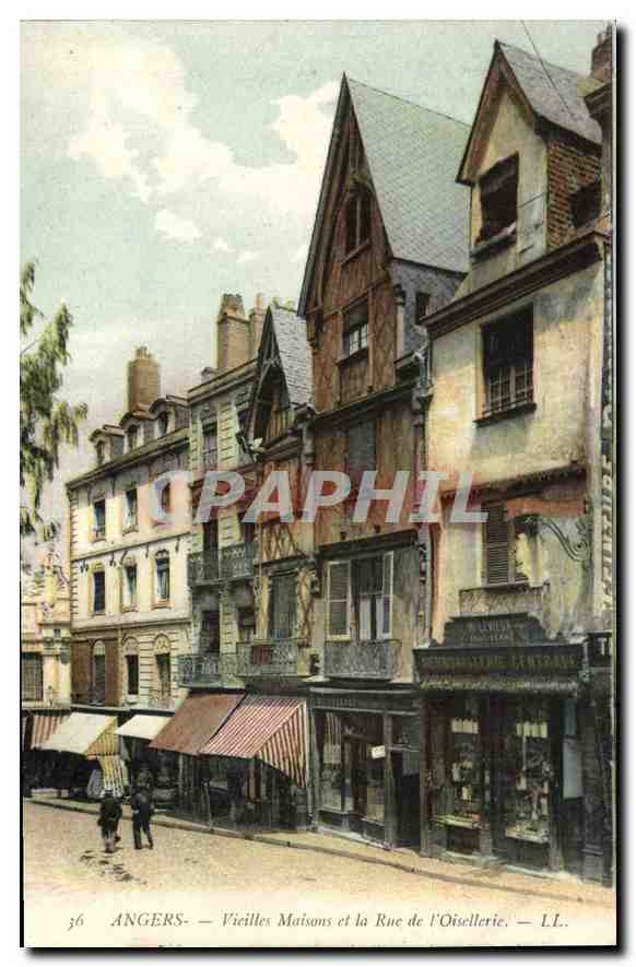 CPA Angers Vieilles Maisons et la Rue de l'Oisellerie 