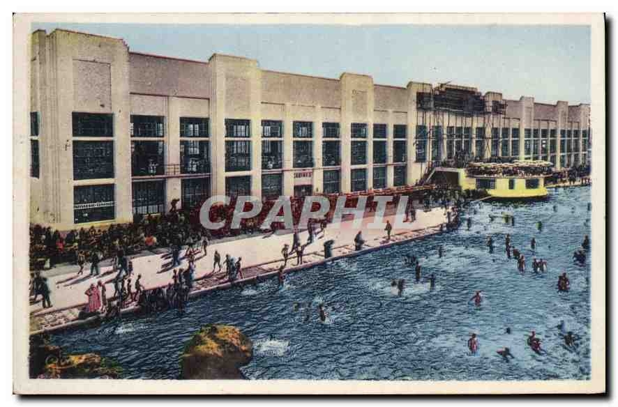 Toulouse (Hte-Gar.) — La Piscine Municipale du Parc Toulousain — Le Bâtiment de la Grande Salle des Fêtes — Éditeur : Comb. de l'Imp. Macon