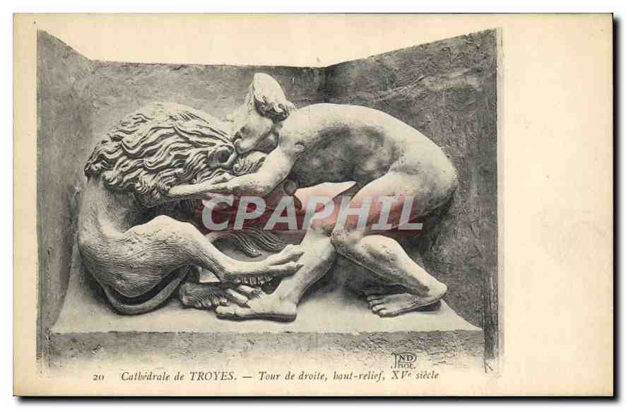Cathédrale de TROYES — Tour de droite, haut-relief, XVe siècle