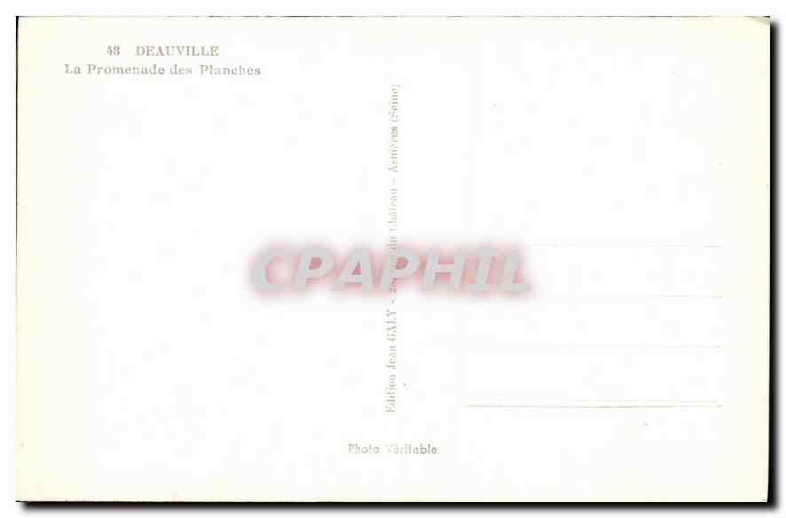 CPA Deauville La Promenade des Planches  — Verso