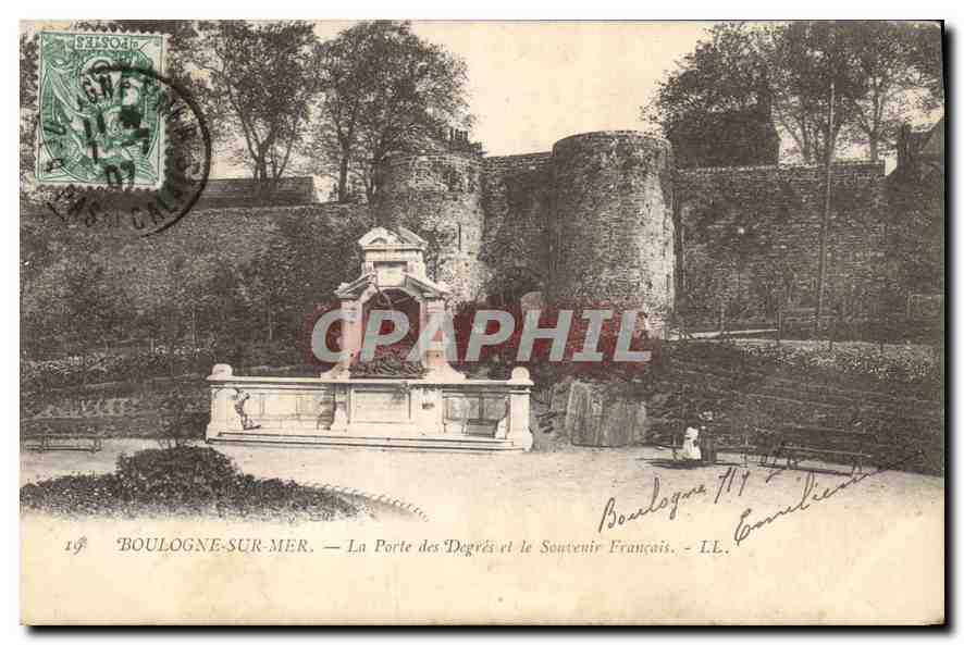 Boulogne-sur-Mer — La Porte des Degrés et le Souvenir Français — LL.