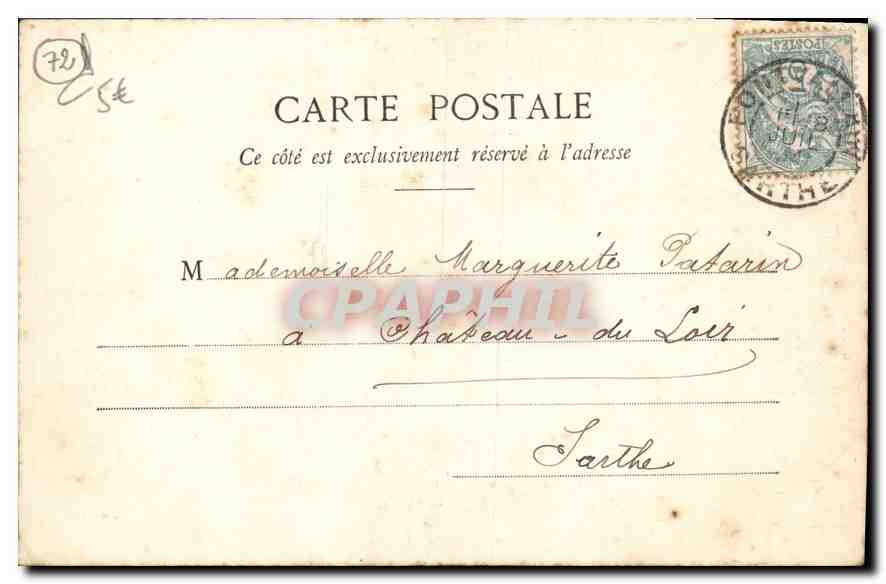 CPA Chateau du Lude Le Grand Salon  — Rückseite