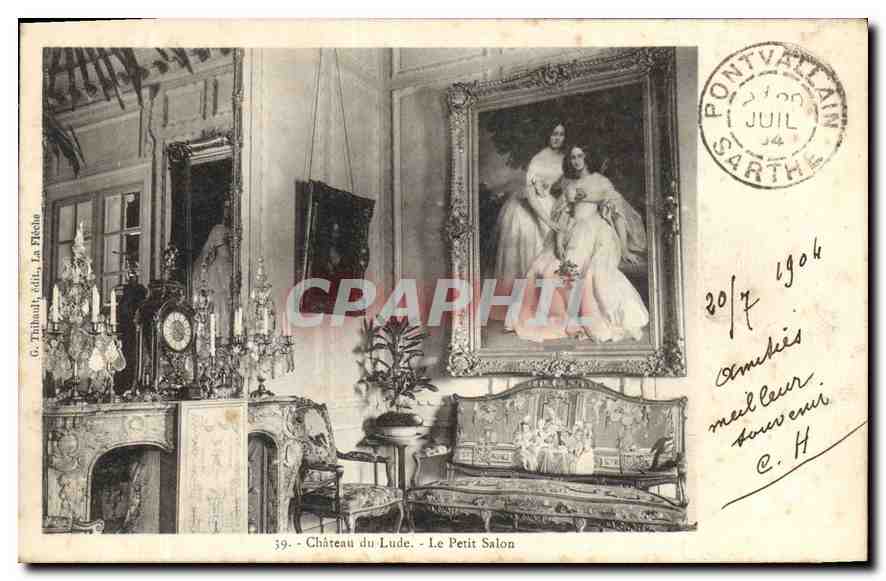 CPA Chateau de Lude Le Petit Salon 